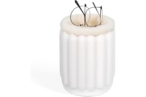 OPULANE Glasses Holder for Nightstand, Silicone Plush Lined Eyeglass Holder Stand for Office Desk Table Storage Organizer