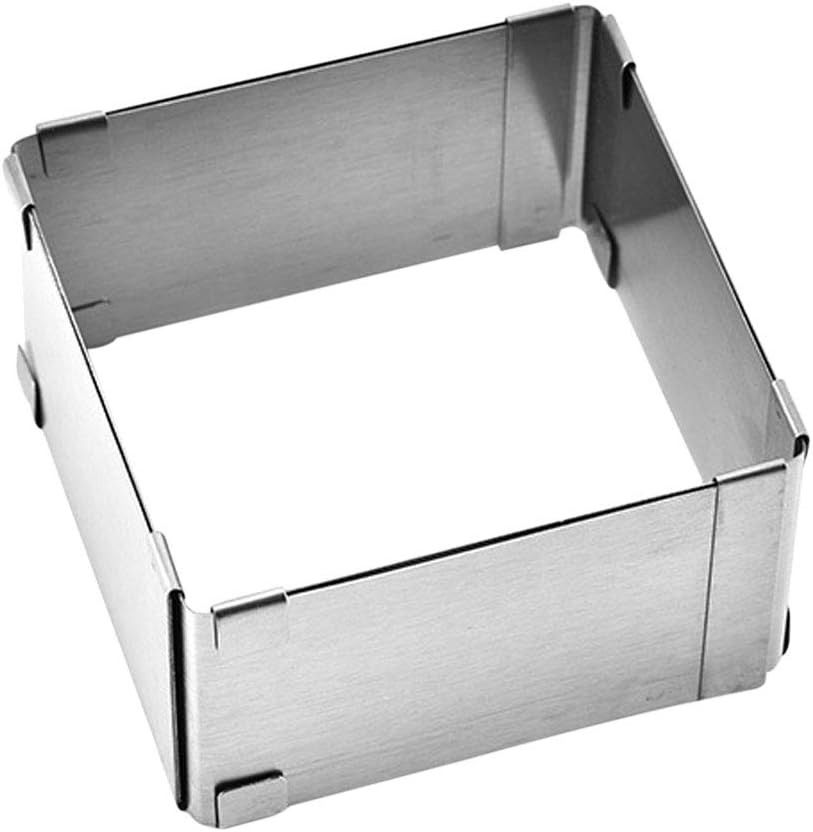 Pinji Retractable Cake Mold Stainless Steel Adjustable Square Mousse Cake DIY Baking Tools #1