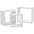 Set 3 Mensole Da Parete SONGMICS - MDF Bianco, 44/39/34 Cm, Portata 15 Kg, Per Cucina O Camera