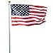 Yaheetech Spining Aluminum Flagpole,16ft Outdoor Halyard Pole, with 2 of American Flags/Us Flag (3'x5')