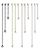 LOYALLOOK 12pcs Stainless Steel Necklace Bracelet Extender Chain Set Jewelry Extenders
