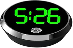 Small Digital Clock, Touch Control Car Clocks, Light Watch with LED Display, for Fridge RV Classroom Travel Vehicle Dashboard