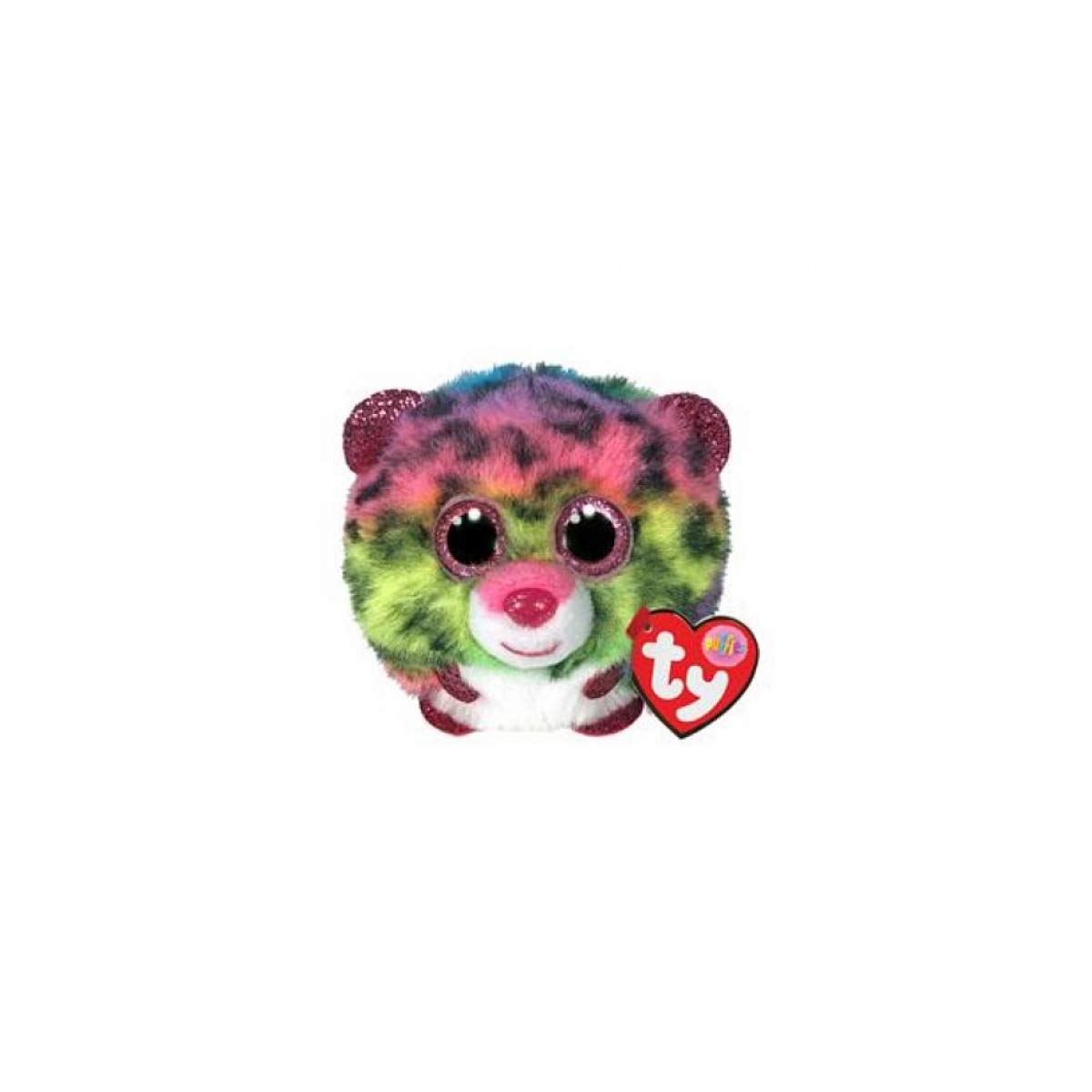 TY 2007539 Dot Leopard Puffies Plush Animal, Multicolor