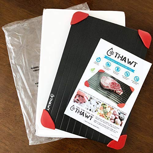 Thawt Defrosting Tray Large with Silicone Rapid Thaw Frozen Food Fast