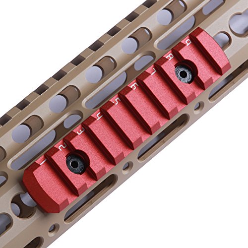 TuFok Low Profile Keymod Rail Section Aluminum (9-Slot RED)