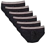 Men's 6-Pack Cotton Briefs Underwear by LUK