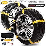 Snow Chains for SUV Car Anti Slip Adjustable Universal Emergency Thickening Anti Skid Tire Chain,Winter Driving Security Chains,Traction Mud Chains for Tire Width 7.2-11.6