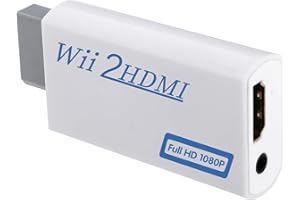 PKOUVOO Wii to HDMI Converter HD Output Video Audio Adapter wii to HDMI Adapter with 3.5mm Audio Jack for NlNTEND0 WII HDTV W