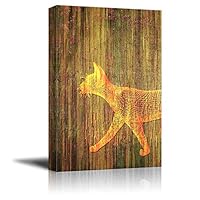 Canvas Wall Art Abstract Animal Lines Art Canvas Prints Home Artwork Decoration for Living Room,Bedroom - 12x18 inches