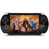 CZT Handheld Game Console 4.3 inch Double Joystick 8GB Build in 2200 Retro Game Video Game Console Arcade Multiple Emulator Mini Portable Game Player MP3/4 TV Out Gifts for Children/Men(Black)