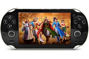 CZT Handheld Game Console 4.3 inch Double Joystick 8GB Build in 2200 Retro Game Video Game Console Arcade Multiple Emulator Mini Portable Game Player MP3/4 TV Out Gifts for Children/Men(Black)