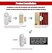 Fuers Security Window/Door Alarm Contacts,2-Pack,Battery Operated Wireless Burglar Alert Magnetic Sensor Alarm Easy Installation DIY Protection for Home, Garage,Apartment,Office,Kids Safety,Travel