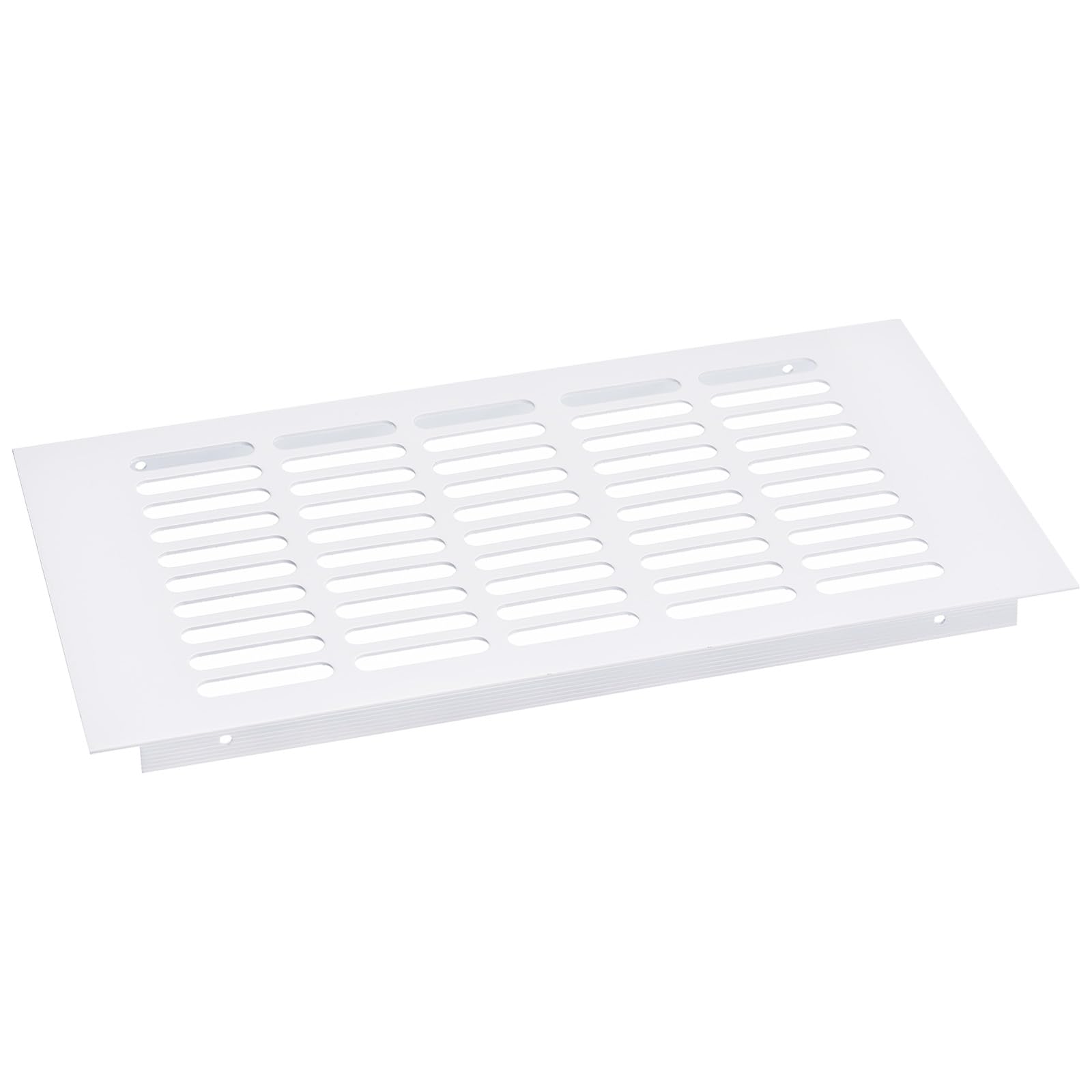 uxcell Air Vents Cover, 1Pcs 300 x 150mm - Aluminum Alloy Mesh Air Return Vent Cover, Rectangle Louvered Ventilation Grille for Shoe Cabinet Wardrobe (White)