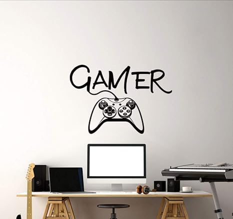 Amazon Wuyyii 57 39センチゲーマー壁デカールビデオゲームの装飾ピュアカラービニールウォールステッカー用男の子部屋寝室デカール壁紙 コンピュータゲーム ウォールステッカー オンライン通販