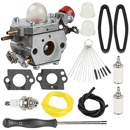 Coolwind 753-06288 Carburetor + Tune Up Kit Air Filter for Troy Bilt 25CC String Trimmer Leaf Blower TB35EC TB2044XP TB2040XP TB2MB TB430 Murray M25B M2560 MS2550 MS2560 MS9900 Remington RM430