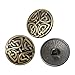 HOUSWEETY 20PCs Metal Buttons Sewing Knots Round Bronze Tone 17mm B37314