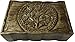 Vrinda® Hand-Carved Wooden Box - Decorative Treasure Chest Box - Tree of Life Pattern - Exquisite Storage Solution - Ideal for Jewellery, Watches, Others - Brown, 9X6 Inch