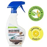 Eco-Friendly Bed Bug Spray - Non-Toxic Bed Bug Killer & Barrier - Essential Oil Formula Great Bedbugs Spray for Home, Mattress, Clothes, Travel - Skin Safe - Eagle Watch BedBugs Killers (16oz)