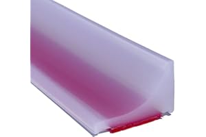 KAYLEINSTER 39 Inch Shower Threshold Water Dam Barrier,Silicone Shower Door Bottom Seal for Water Stopper,Flexible Edge Trim for Kitchen Sink Splash Guard,Self Adhesive Water Blocker for Bathtub,Transparent