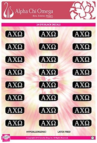 Alpha Chi Omega - Sticker Sheet - Eye Black Decals