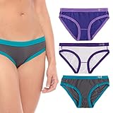 High Sierra 3 Pack Performance Women’s Bikini Briefs Underwear Athletic Nylon Ladies Panties