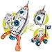Bloco Toys 3 In 1 Galactic Mission | STEM Toy | Astronaut Spacecraft, Shuttle Rocket | DIY Building Construction Set (210 Pieces)
