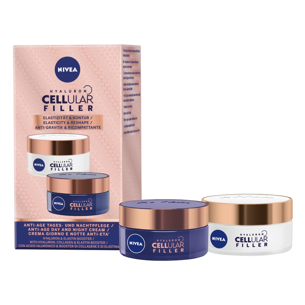 NIVEA Cellular Elasticity Duo Pack, NIVEA Cellular Elasticity Day Cream and Night Cream, Anti Ageing Face Cream Multipack, Anti Wrinkle Cream, Wrinkle Cream for Women