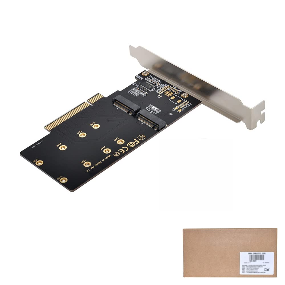 Nfhk Dual 2X Nvme M.2 Ahci To Pcie Express 3.0 Gen3 X8 X16 Raid Card Vroc Raid0 Hyper Adapter - View 9