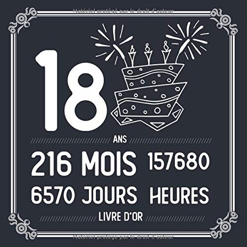 Amazon In Buy 18 Ans Livre D Or Le Livre D Or De Mes 18 Ans Un Livre D Or De La Fete Du 18eme Anniversaire Livre D Or 18 Ans Cadeau Anniversaire 18 Ans Book