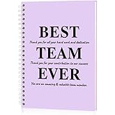 Msticey Best Team Ever 160 Blank Pages Hardcover Spiral Notebook, Appreciation Gifts for Team Member Boss Leader Manager, Thank Your Gifts, Farewell Gifts for Tutor Team Leader, Boss Day Gifts