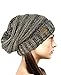 NYFASHION101 Oversized Baggy Slouchy Thick Winter Beanie Hat, Brown Mix