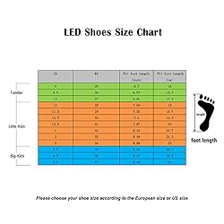 WONZOM LED Light Up Shoes USB Flashing Sneakers for