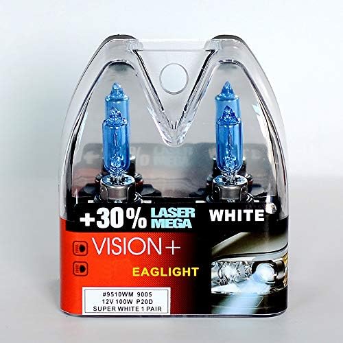 Aprilyy 2 X 9005 HB3 Super Bright Halogen Bulbs High Power 100W Car DRL Daytime Running Light Fog Lamp - White 12V 5000K (Pack of 2