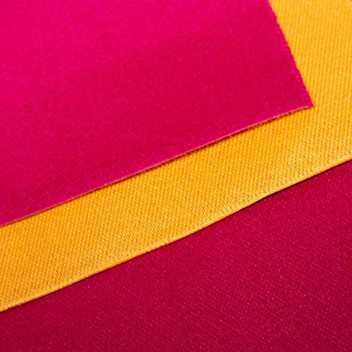 KYOETSU Women's Long Obi Belt for Yukata Kimono Plain Reversible (Red/Yellow) - Thumbnail 7