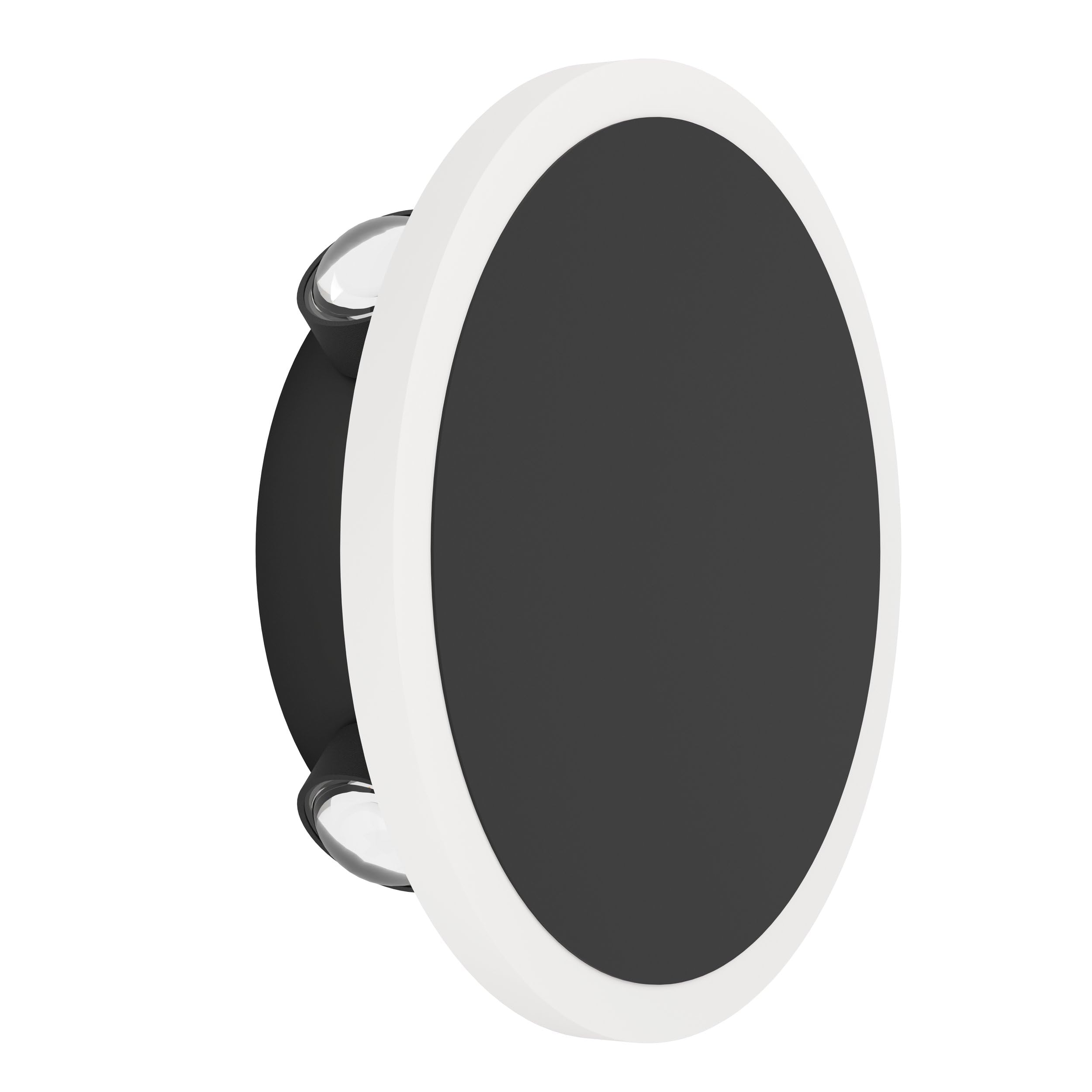 Eglo LED Indoor wall lightTalamello 1, Round wall lamp, wall Spotlight for Bedroom and Hallway, Metal in Black and Plastic in White, Warm White, ⌀ 17 cm