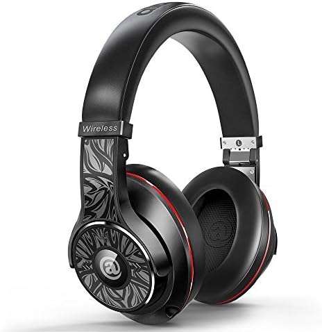 Over-Ear Bluetooth Headphones, Aladdinaudio Acura Pro Stereo Wireless DJ Headphones Professional Hi-fi Headset Heavy Bass CSR 4.2 NFC DJ Studio with Microphone and Wired Mode (Black)