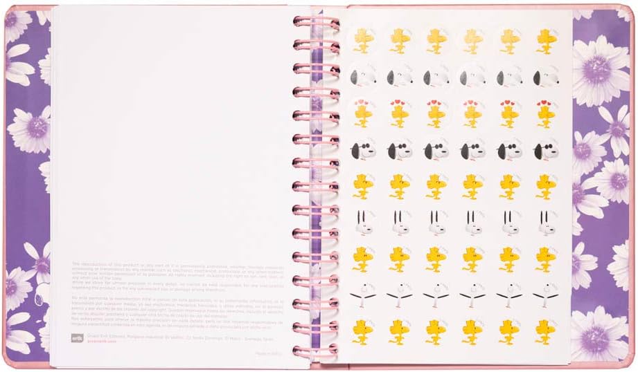 Erik - Snoopy Premium Diary 2021 Week To View, Mid Year Diary, Rosa Weiß - Image 5