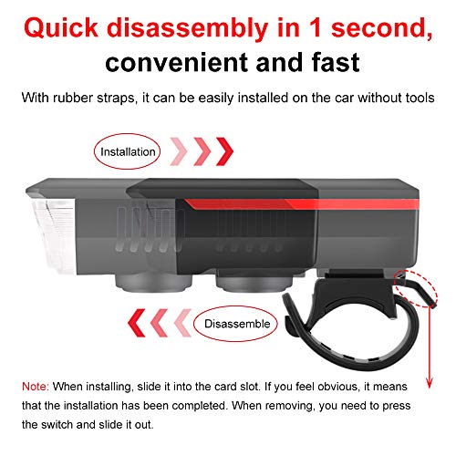 SEANKEI Bicycle Headlight, Solar Bike Front Light Taillight High Bright Mountain Road Cycling Safety Commuter Flashlight with 3 Modes, Waterproof Bike Light