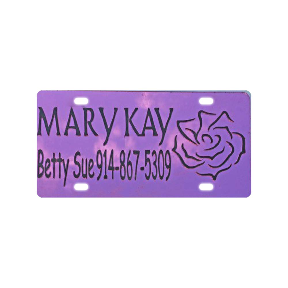Ranche Unique License Plate Cover with 4 Holes - Mary Kay - Decorative Metal Car License Plate Auto Tag 6 x 12 Inch