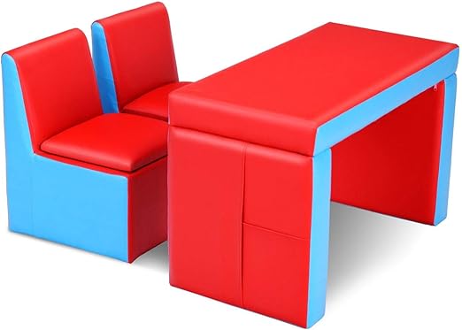 Amazon Com Jf World Multi Functional Kids Sofa Table Chair Set