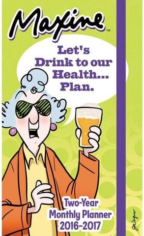 MAXINE TWO-YEAR Monthly Checkbook Size Pocket Planner 2016 - 2017