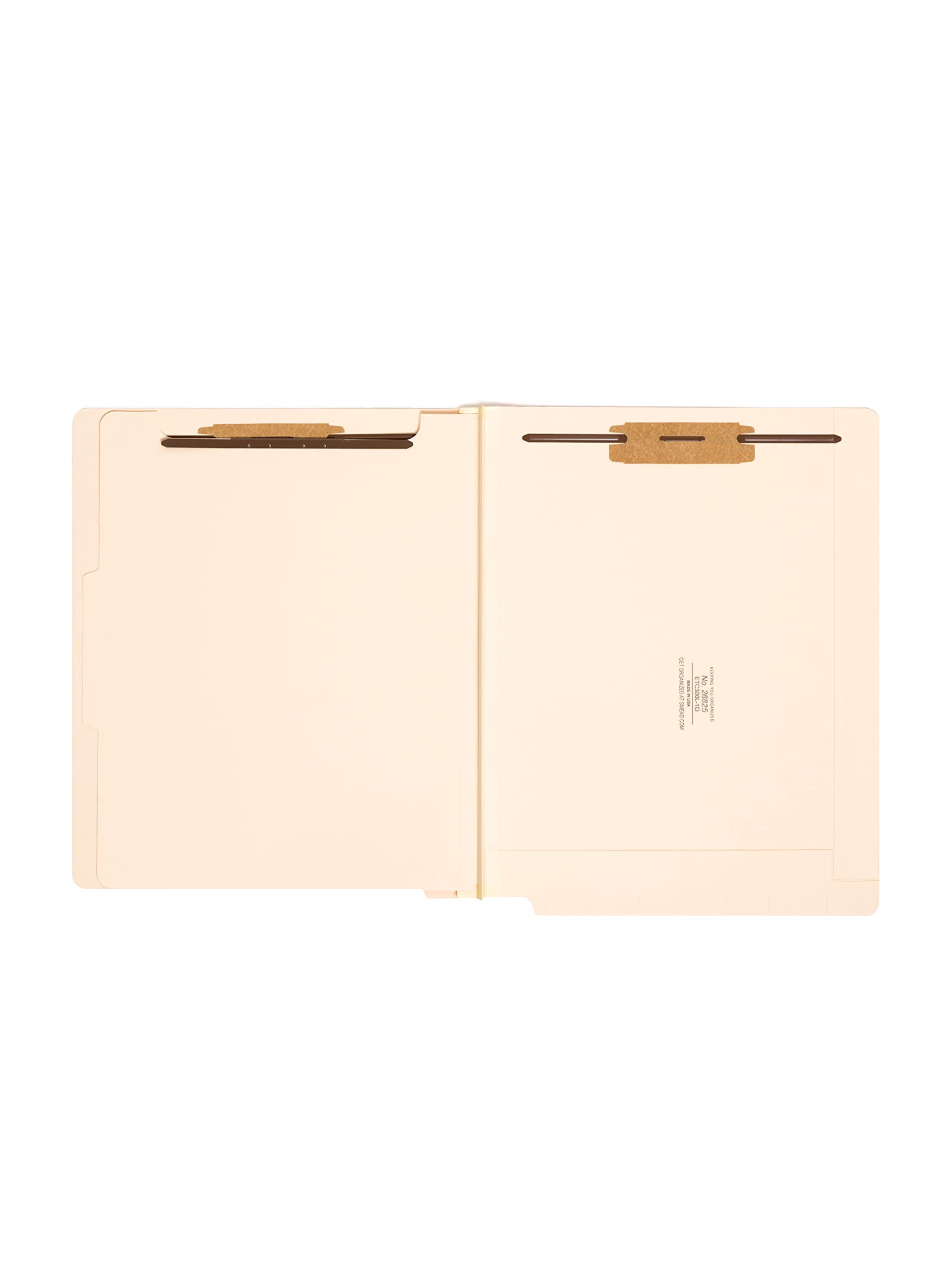 Smead End Tab Classification File Folder, 1 Divider, 2" Expansion, Letter Size, Manila, 10 per Box (26825)