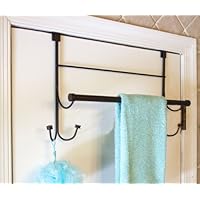 Bathsense Over the Door Towel Rack with 4 Hooks, Oil Rubbed Bronze