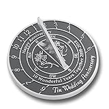 The Metal Foundry 10th Tin Wedding Anniversary Sundial Gift Idea Is A Great Present For Him, For Her Or For A Couple To Celebrate 10 Years Of Marriage