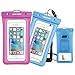 Waterproof Case, RISEPRO Floatable Underwater Pouch Dry Bag 2 Pack Red & Blue with Armband & Audio Jack for iPhone 6, 6 Plus, 6s, 6s Plus, 5, 5s, Screen Touchable IPX8 100FT FB1710-BUR