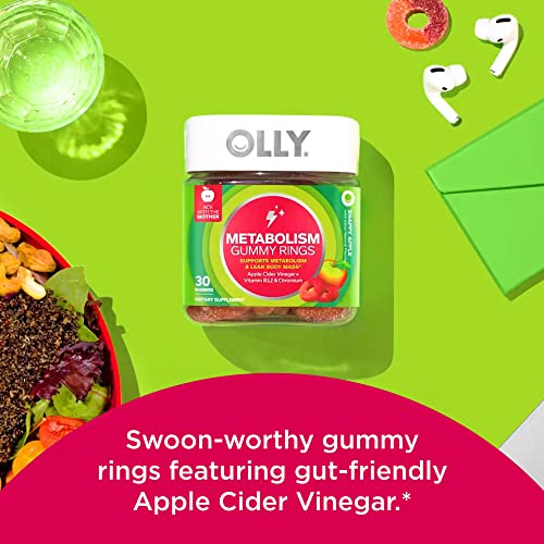 OLLY Metabolism Gummy Rings, Apple Cider Vinegar, Vitamin B12, Chromium