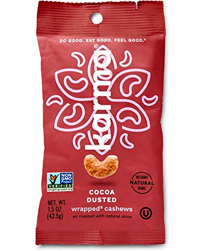Cocoa Dusted Cashews with Skin by Karma Nuts, Whole, Sweet, Roasted, Vegan, Gluten Free, Low Net Carb, Natural, Everyday…