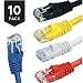 Buhbo 2ft Cat6 UTP Ethernet Network Booted Patch Cable (10-Pack) Multi-Color Black, Blue, Red, Yellow, White primary