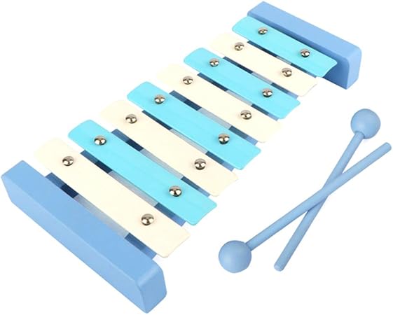 Amazon Toyandona ミュージカルギフトブルーをノックする木製の楽器の木琴おもちゃ楽器 ドラム 打楽器 おもちゃ
