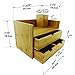 Sherwood & Co. 3-Tier Bamboo Desk Organizer with Drawers - Perfect for Desk Office Supplies, Vanity, Kitchen and Home or Office Tabletop with Bonus Pen Pencil Holder